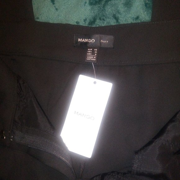 MANGO Suit Trouser Pants in Black, Sz 10 - Picture 6 of 15